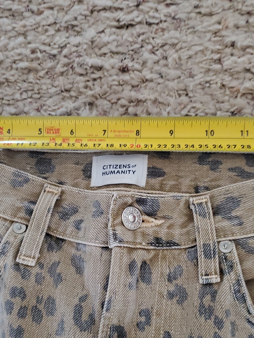 Citizens of Humanity Women's Miro Leopard Print Beige Jeans